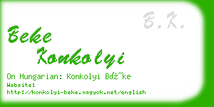 beke konkolyi business card